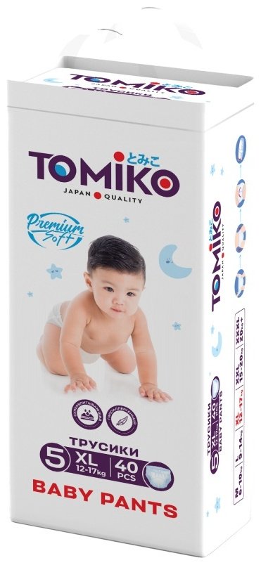 Подгузники-трусики Tomiko XL, 40 шт