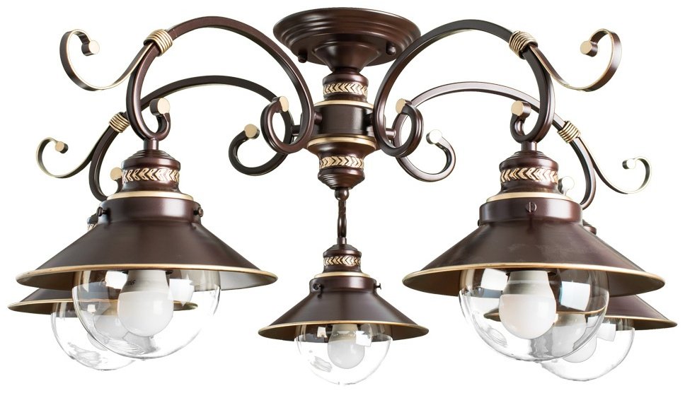 Светильник потолочный Arte Lamp E27 60 Вт коричневый, прозрачный купить,NaN