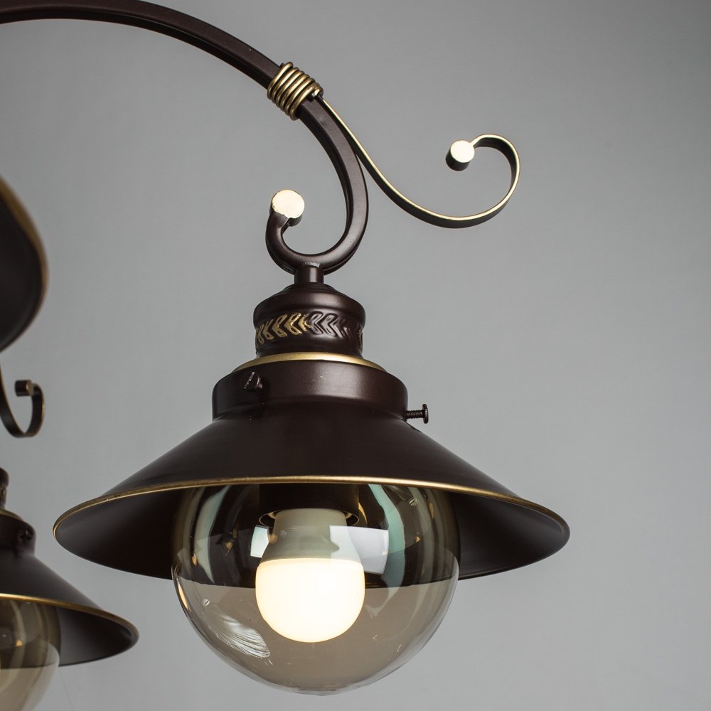 Светильник потолочный Arte Lamp E27 60 Вт коричневый, прозрачный купить,NaN