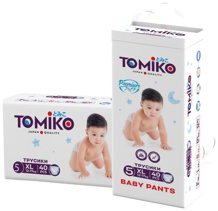 Подгузники-трусики Tomiko XL, 40 шт - ForteMarket Подгузники-трусики Tomiko XL, 40 шт купить,0