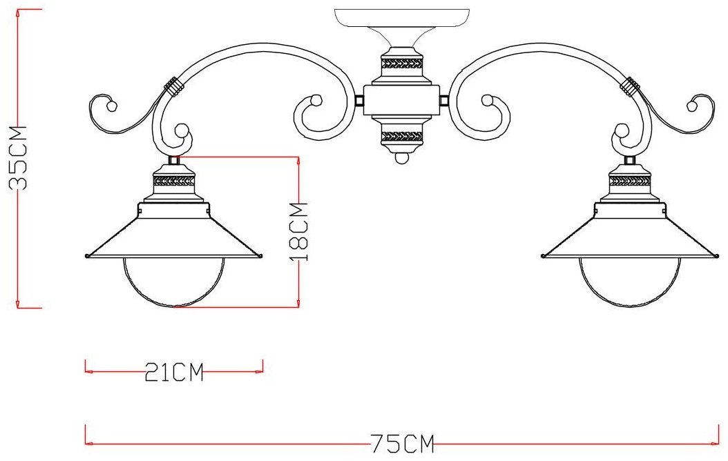 Светильник потолочный Arte Lamp E27 60 Вт коричневый, прозрачный купить,NaN