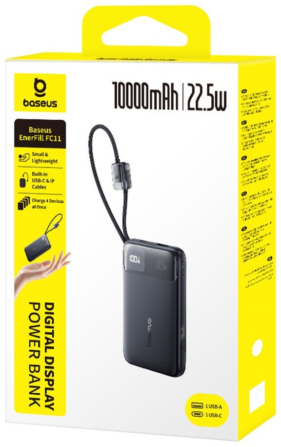 Внешний аккумулятор Baseus EnerFill FC11 (E0027R04) 10000 мАч 22.5 Вт черный
