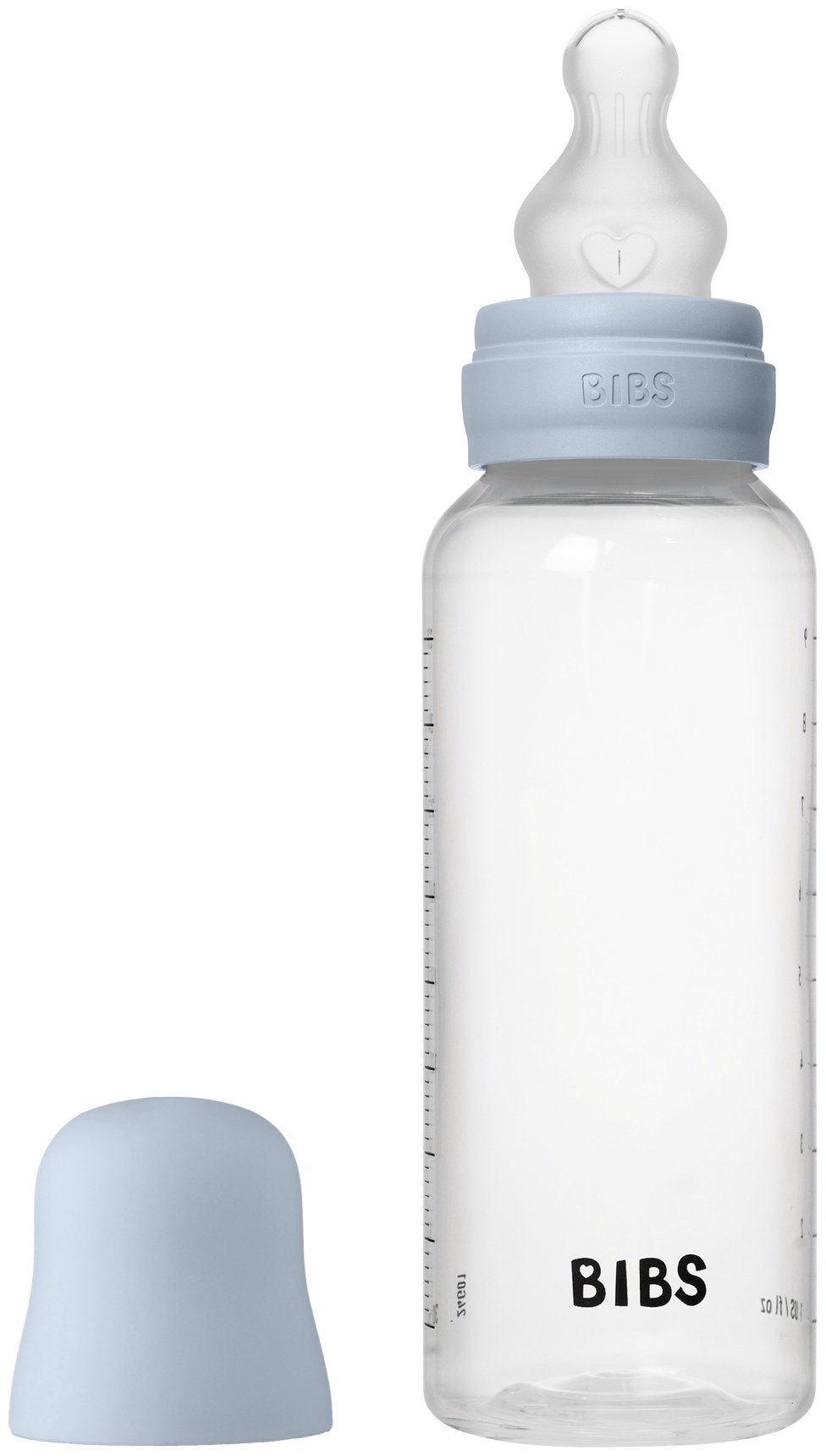 Бутылочка BIBS для кормления Baby Blue, средний поток 270 мл голубой