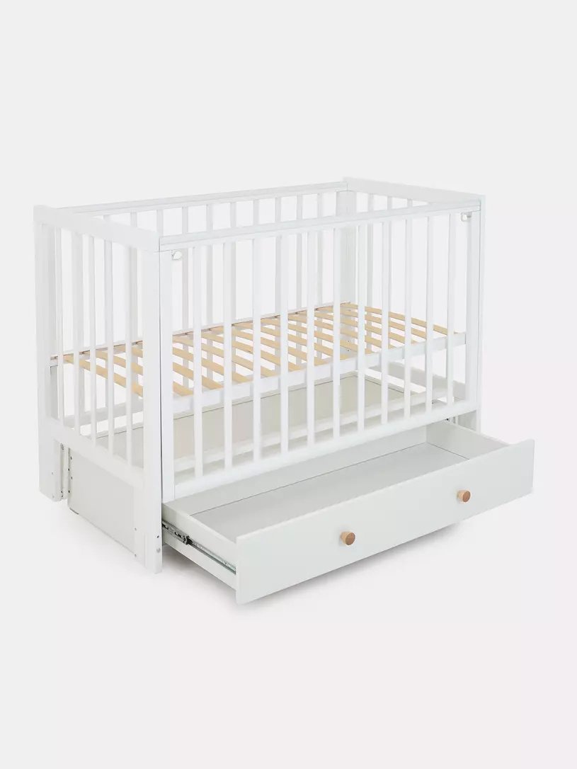 Кровать для новорожденных RANT INDY BOX, 60x120 см, белый купить,NaN