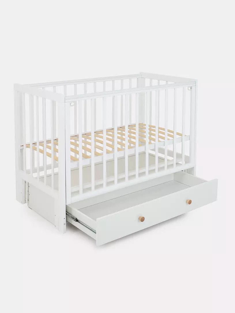Кровать для новорожденных RANT INDY BOX, 60x120 см, белый купить,NaN
