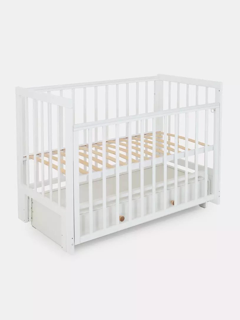 Кровать для новорожденных RANT INDY BOX, 60x120 см, белый купить,NaN