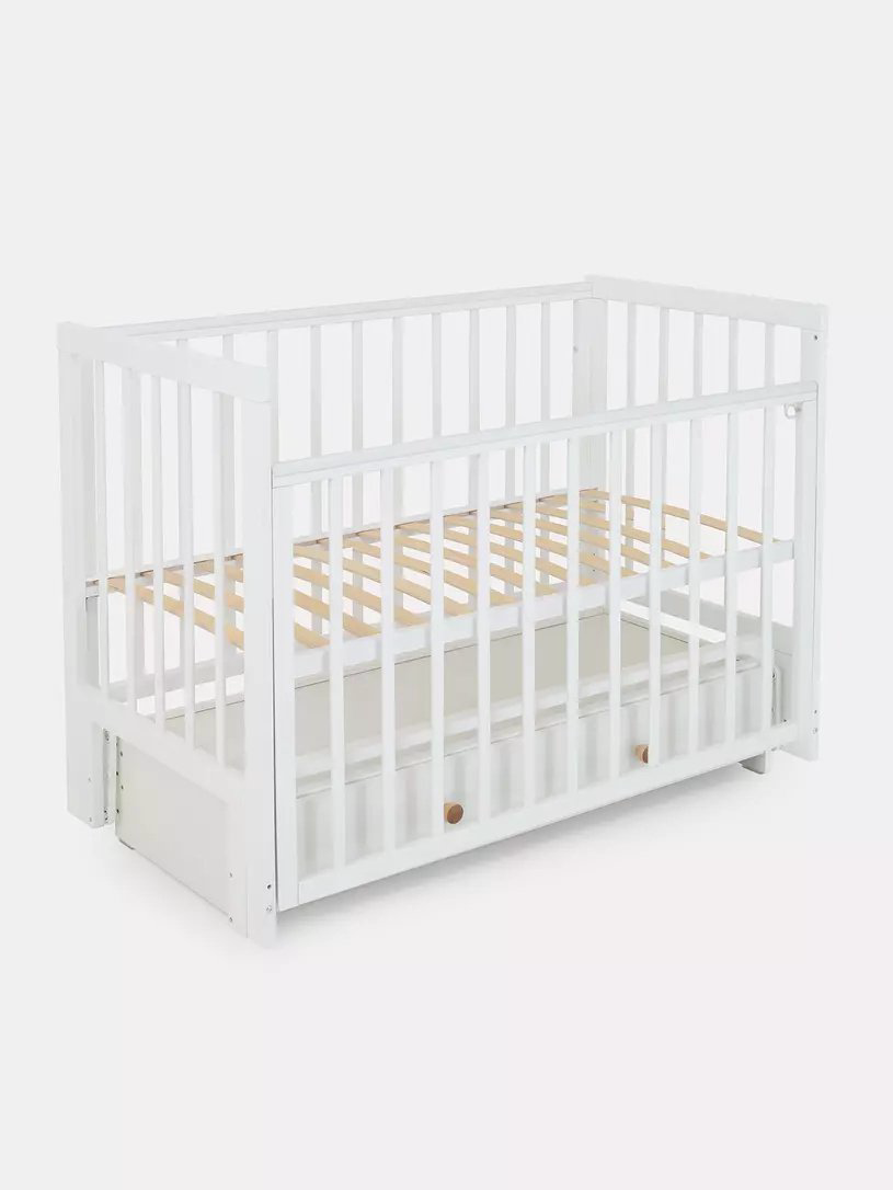 Кровать для новорожденных RANT INDY BOX, 60x120 см, белый купить,NaN