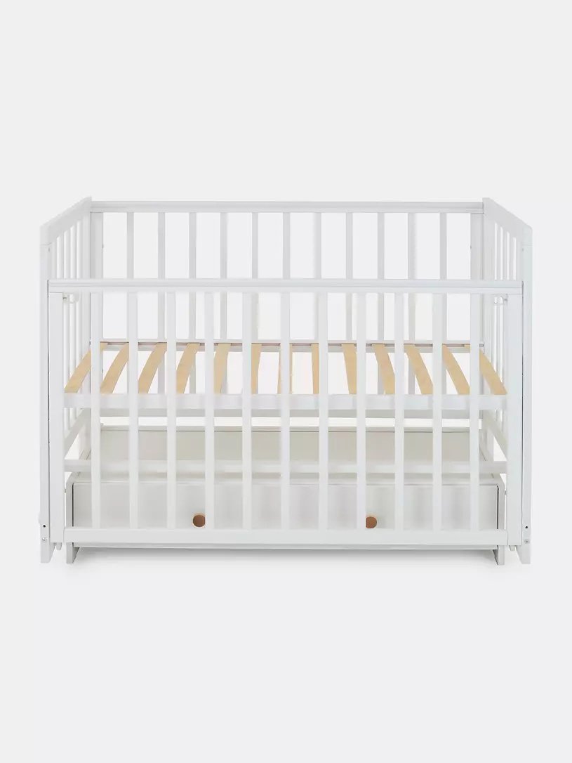 Кровать для новорожденных RANT INDY BOX, 60x120 см, белый купить,NaN