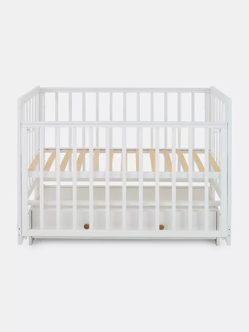 Кровать для новорожденных RANT INDY BOX, 60x120 см, белый купить,NaN