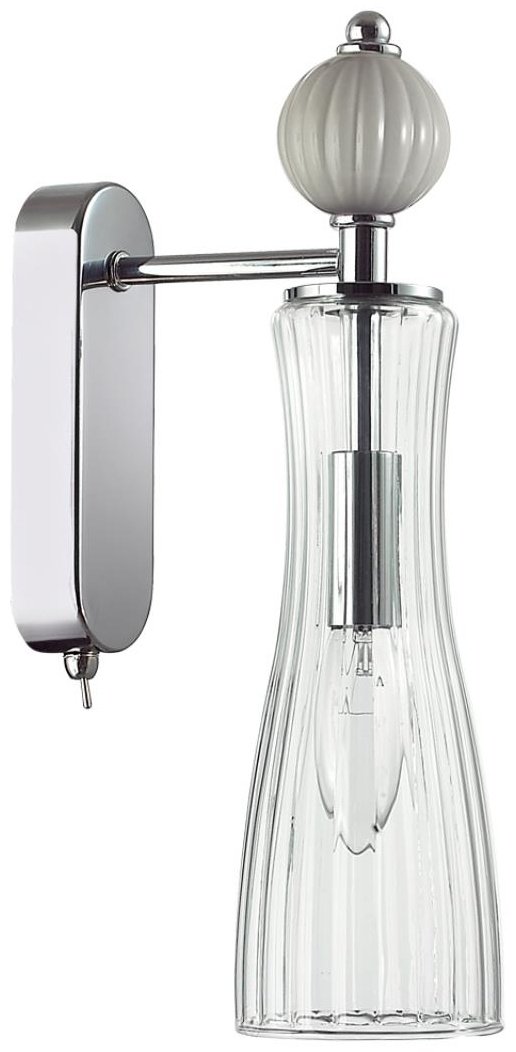 Бра настенный Lumion E14, прозрачный, хром купить,NaN