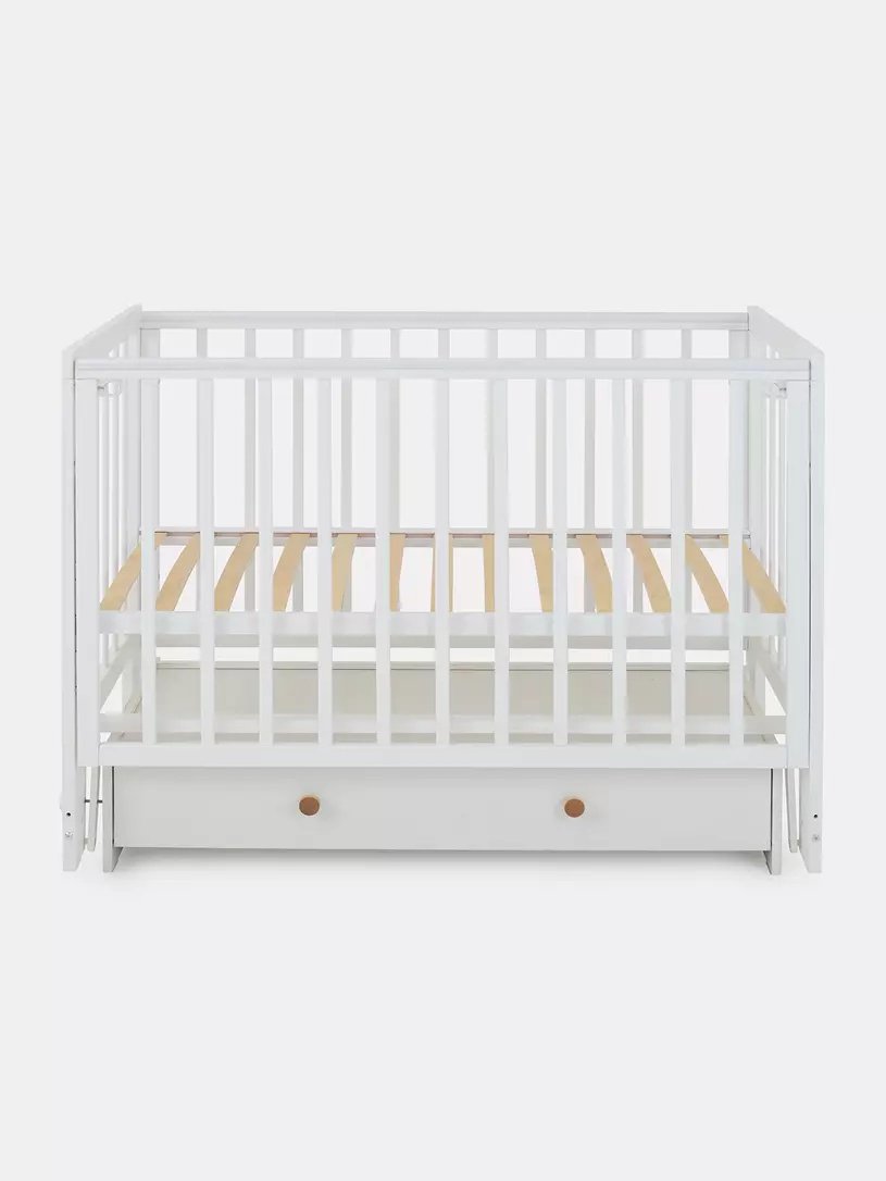 Кровать для новорожденных RANT INDY BOX, 60x120 см, белый купить,NaN