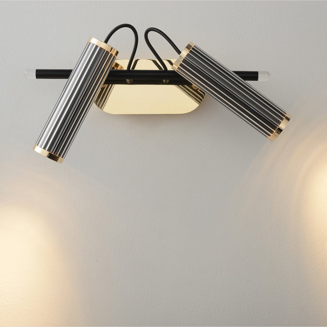 Светильник настенный Crystal Lux LED 3 Вт черный, золотистый, прозрачный купить,NaN