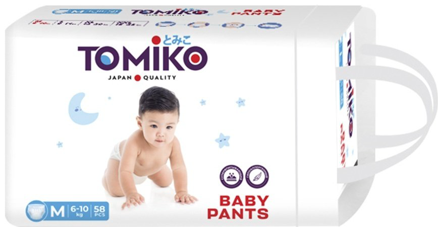 Подгузники-трусики Tomiko M, 58 шт купить,NaN