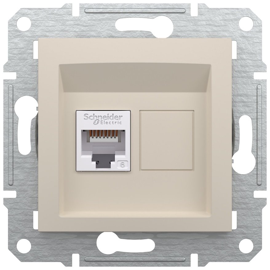 Schneider Electric встраиваемая EPH4770123, компьютерный (RJ45) цвет бежевый