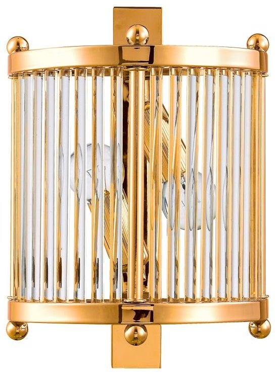 Бра настенный Crystal Lux Е14, золотистый, прозрачный купить,NaN