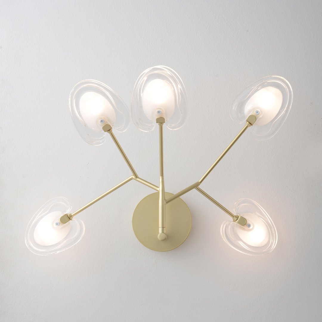 Бра настенный Crystal Lux LED, золотистый, белый, прозрачный купить,NaN