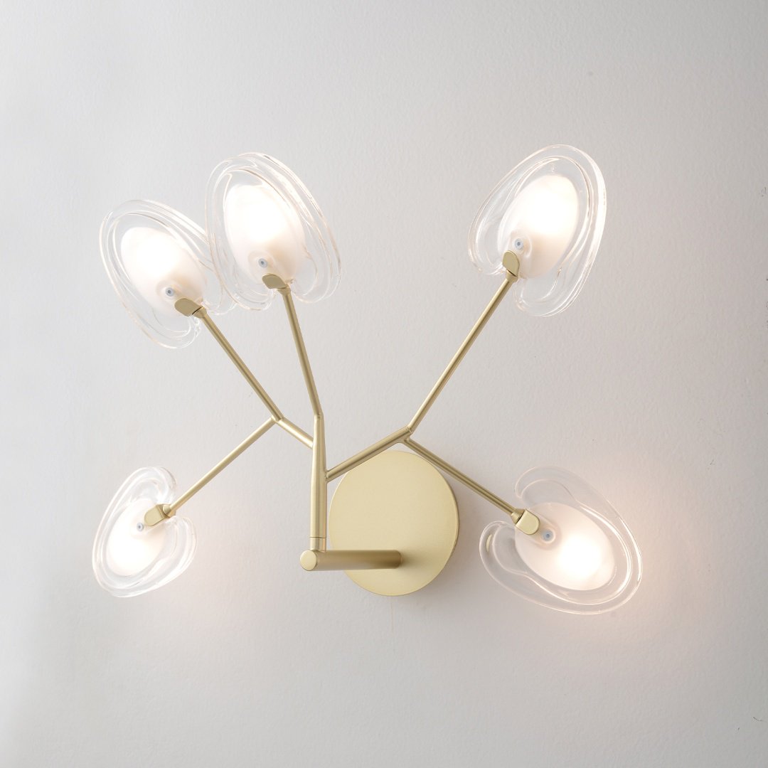Бра настенный Crystal Lux LED, золотистый, белый, прозрачный купить,NaN