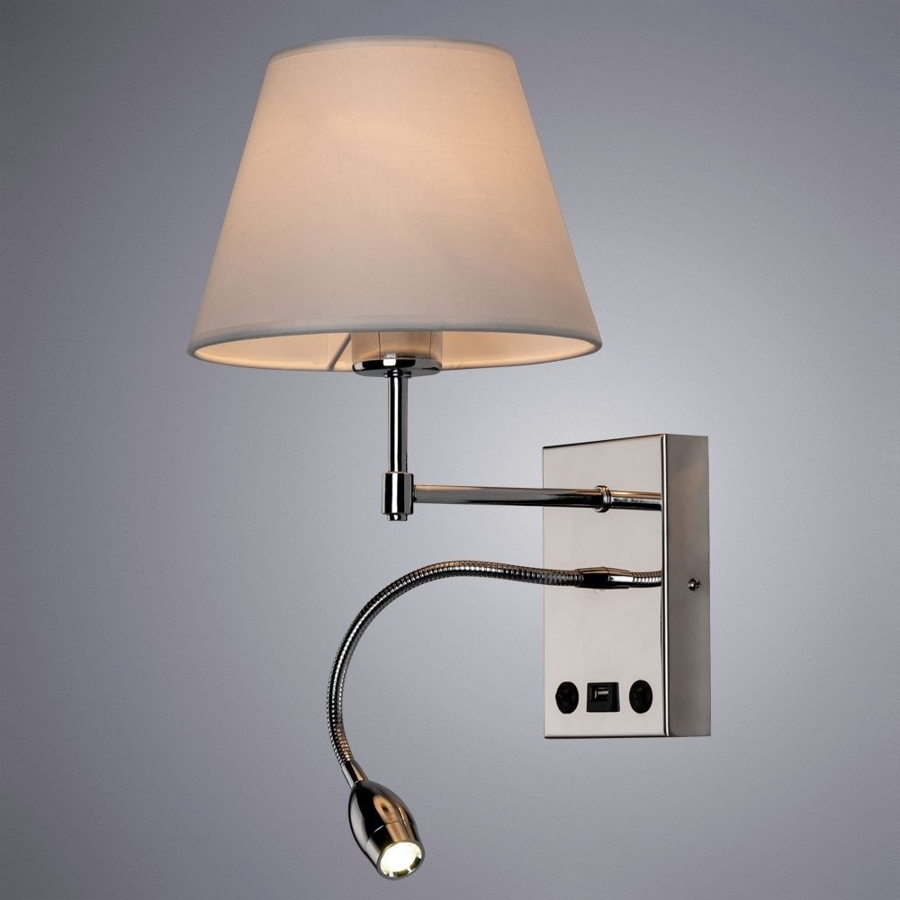 Бра настенный Arte Lamp E27, белый, серебристый купить,NaN