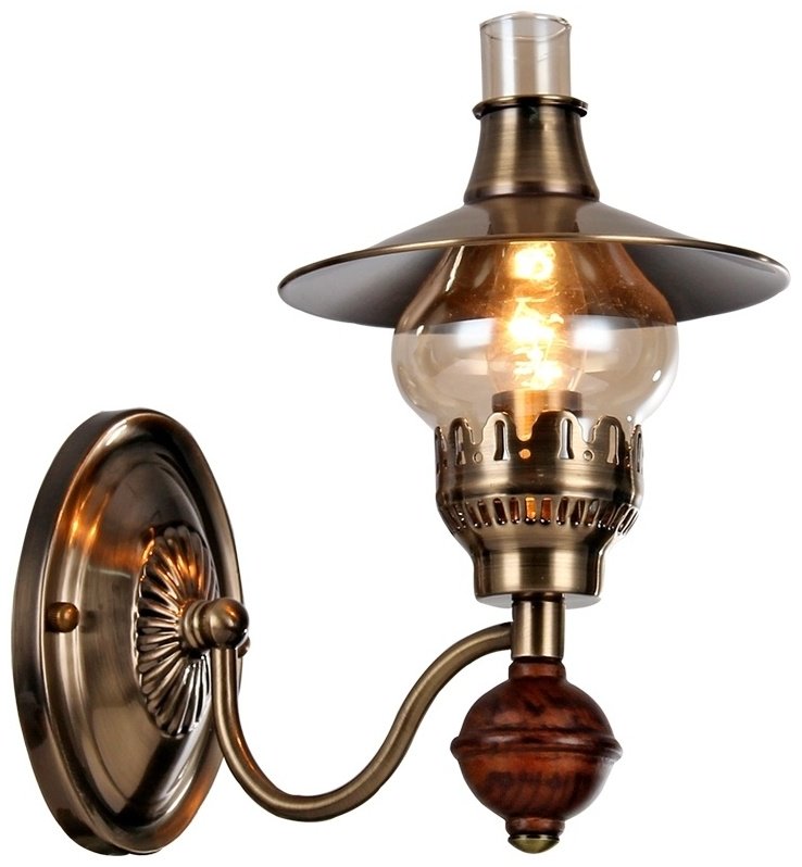 Бра настенный Arte Lamp Е14, бронза, прозрачный купить,NaN