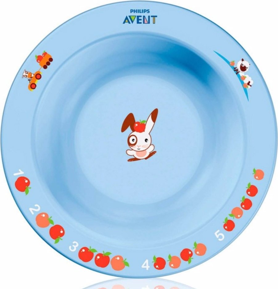 Тарелка Philips Avent SCF706/01 , пластик/силикон, голубой