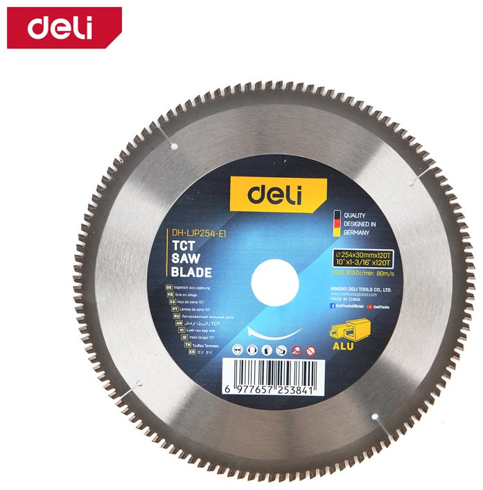 Пильный диск по дереву DELI DH-LJP254-E1, 254x30 мм, 120Т