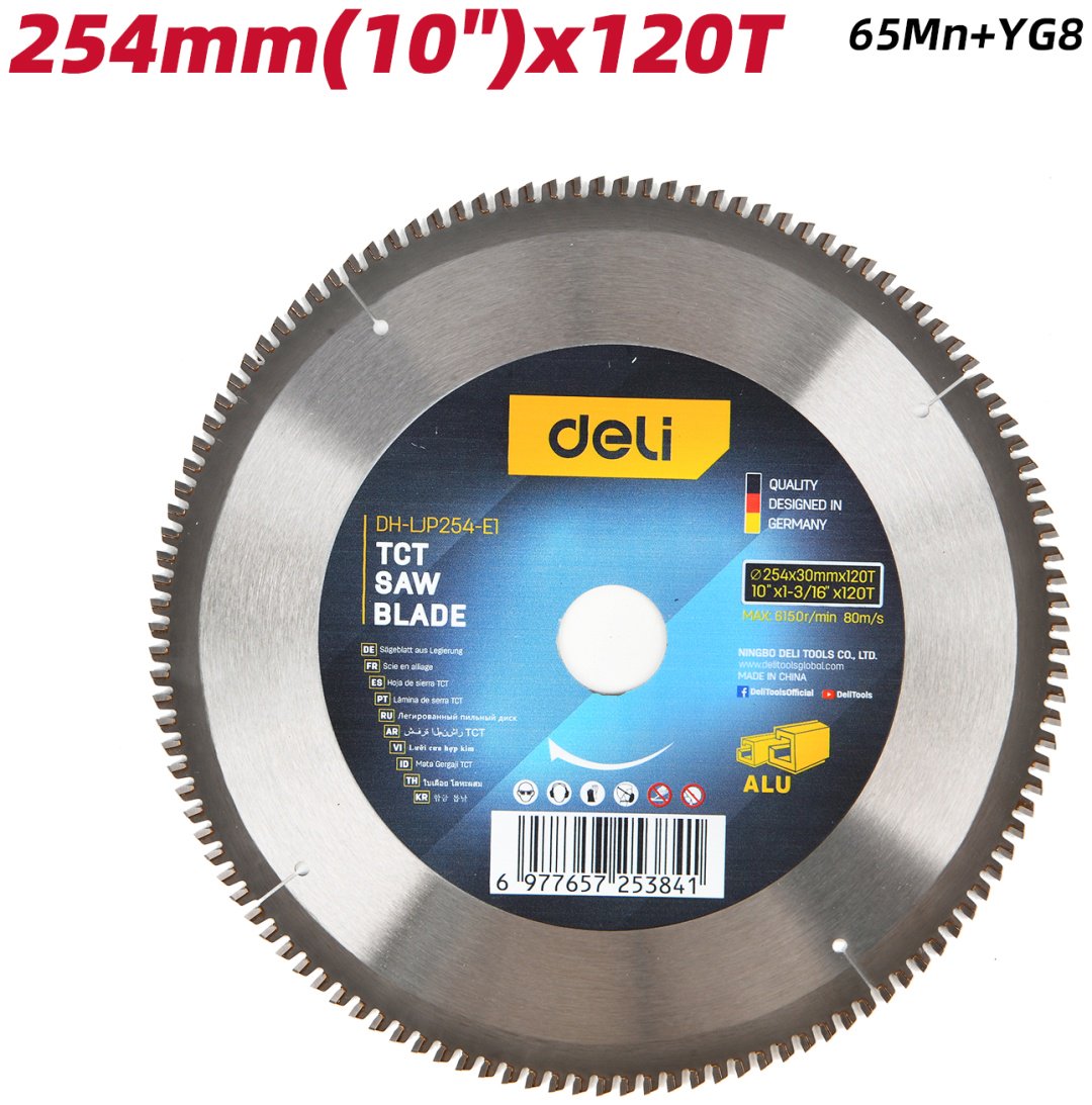 Пильный диск по дереву DELI DH-LJP254-E1, 254x30 мм, 120Т