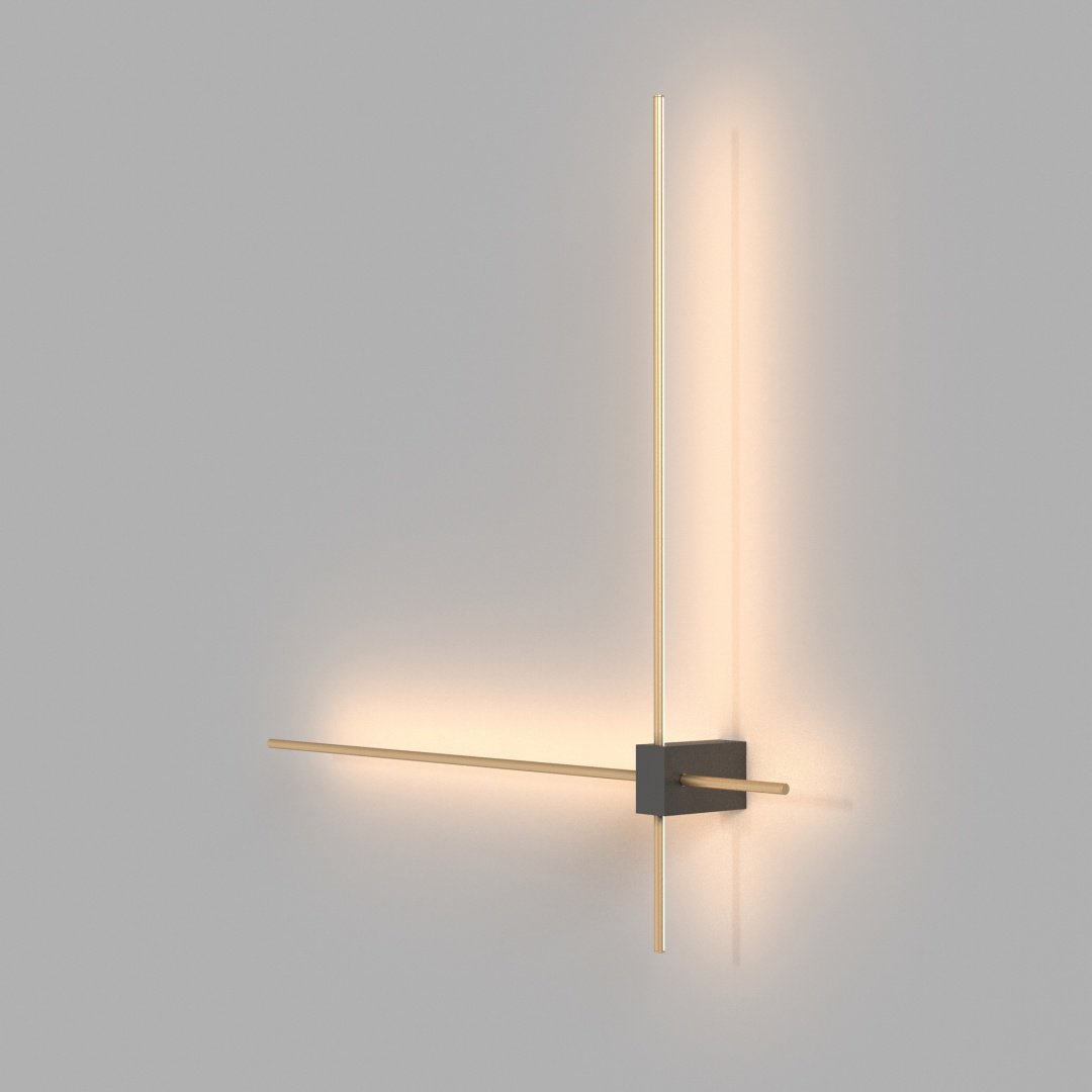 Бра настенный Technical LED, черный, золотистый купить,NaN