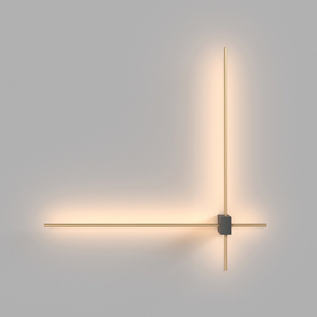 Бра настенный Technical LED, черный, золотистый купить,NaN