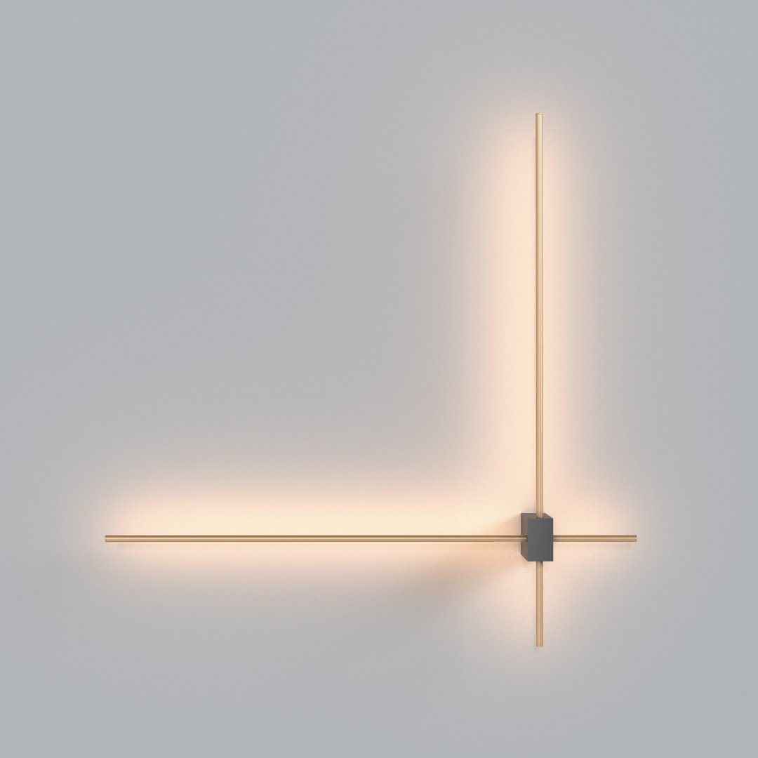 Бра настенный Technical LED, черный, золотистый купить,NaN