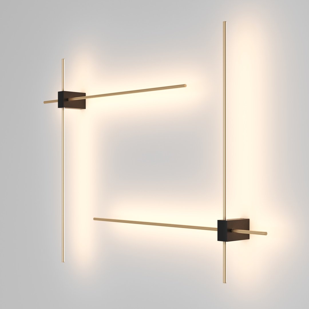 Бра настенный Technical LED, черный, золотистый купить,NaN