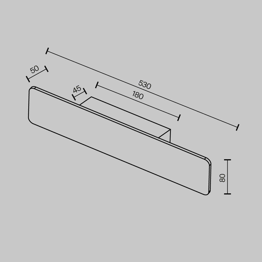 Бра настенный Technical LED, черный купить,NaN