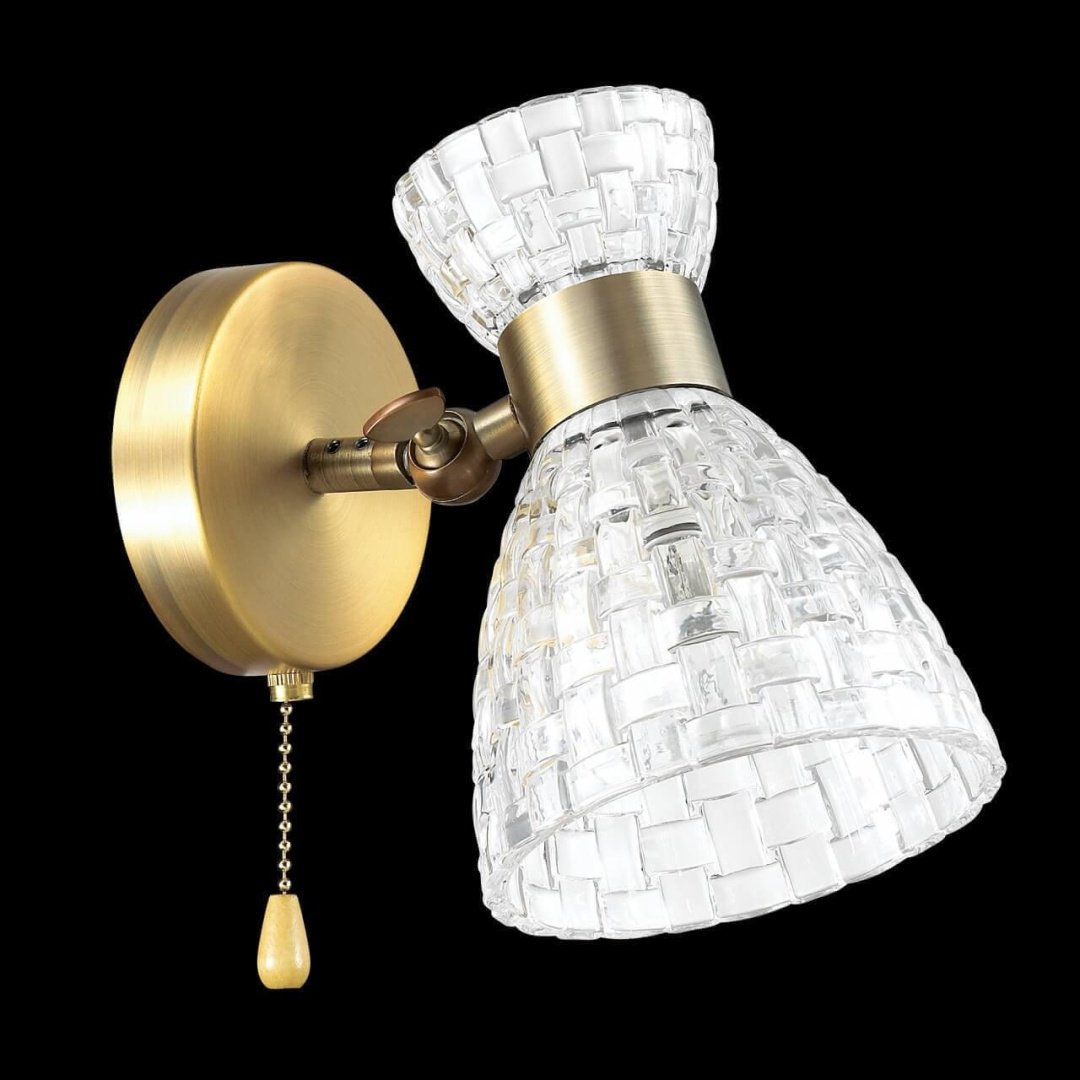 Бра настенный Lumion Е14, бронза, прозрачный купить,NaN