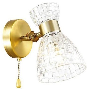 Бра настенный Lumion Е14, бронза, прозрачный купить,NaN