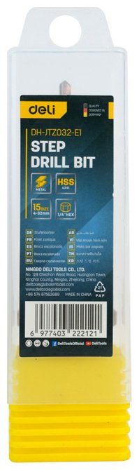 Сверло DELI ступенчатое DH-JTZ032-E1 32 мм, 1 шт. купить,5550