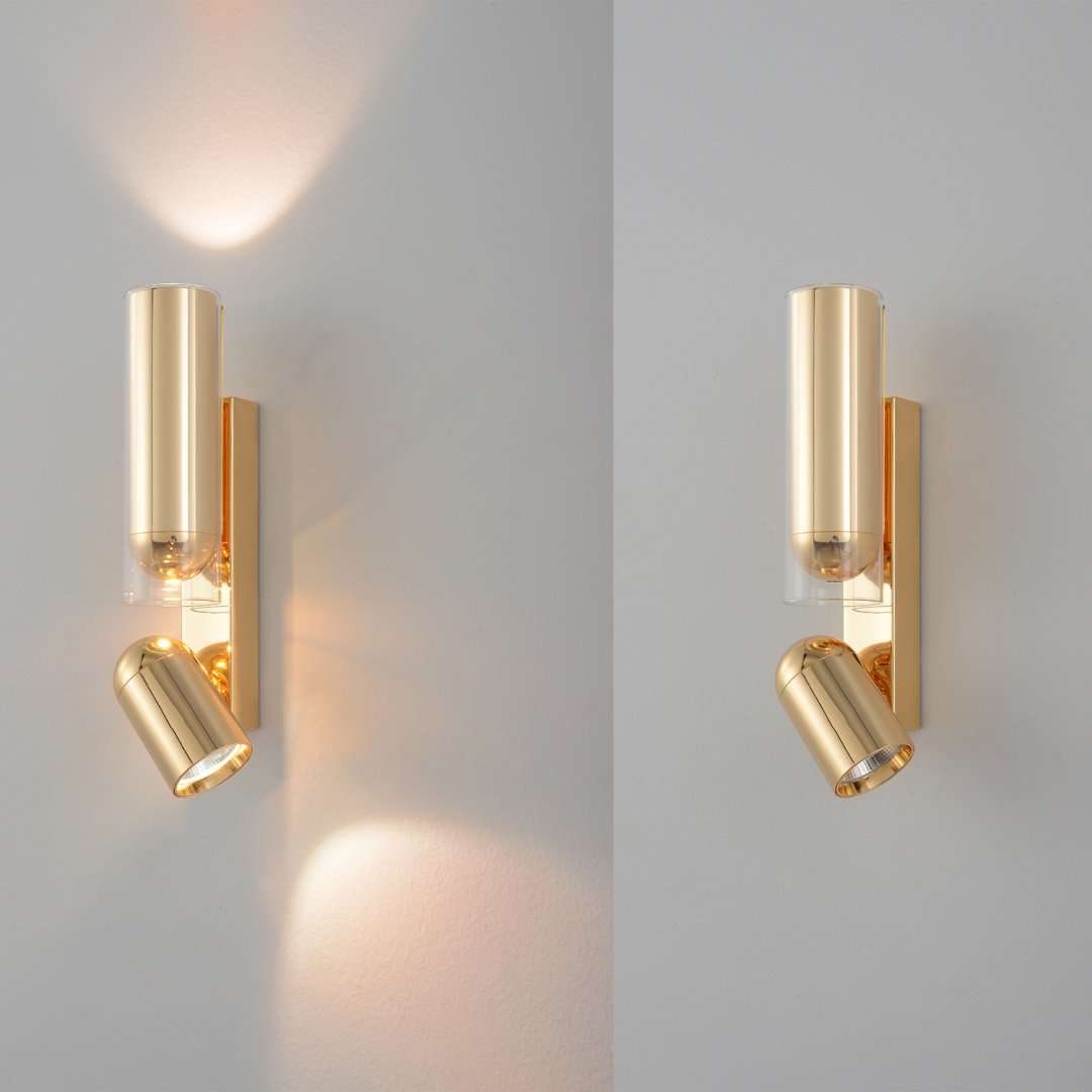 Бра настенный Crystal Lux LED, золотистый, прозрачный купить,NaN