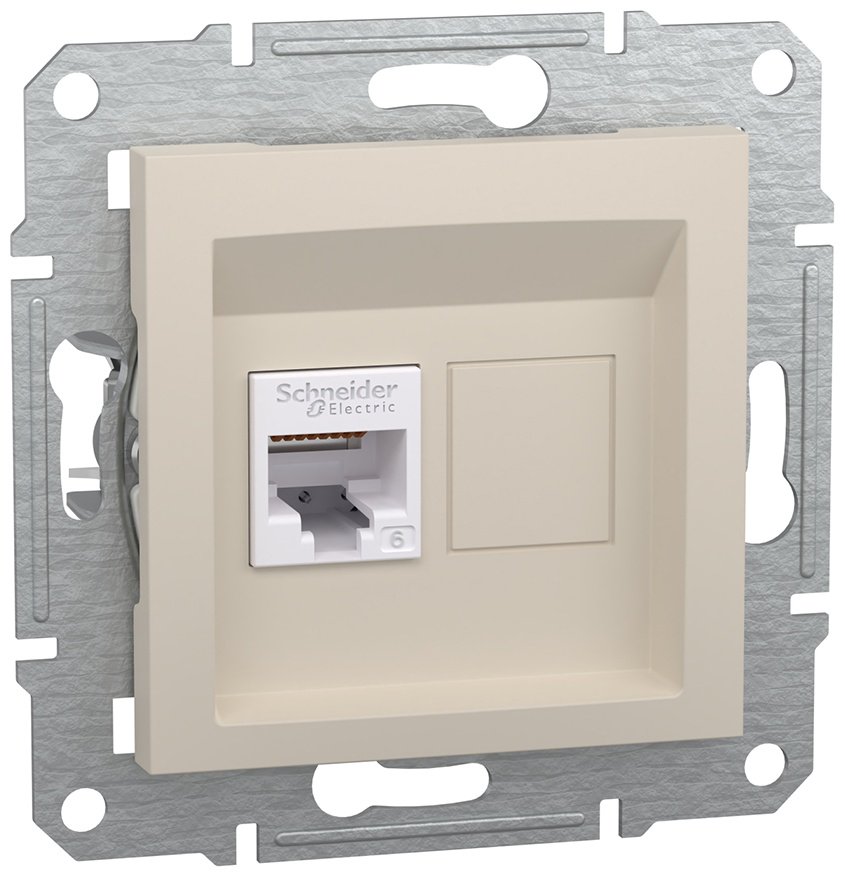 Schneider Electric встраиваемая EPH4770123, компьютерный (RJ45) цвет бежевый