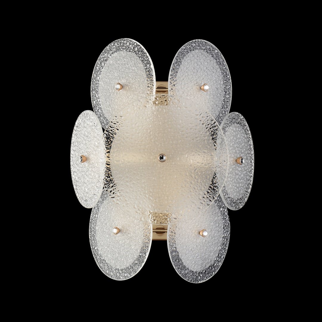 Бра настенный Crystal Lux E14, золотистый, белый купить,NaN