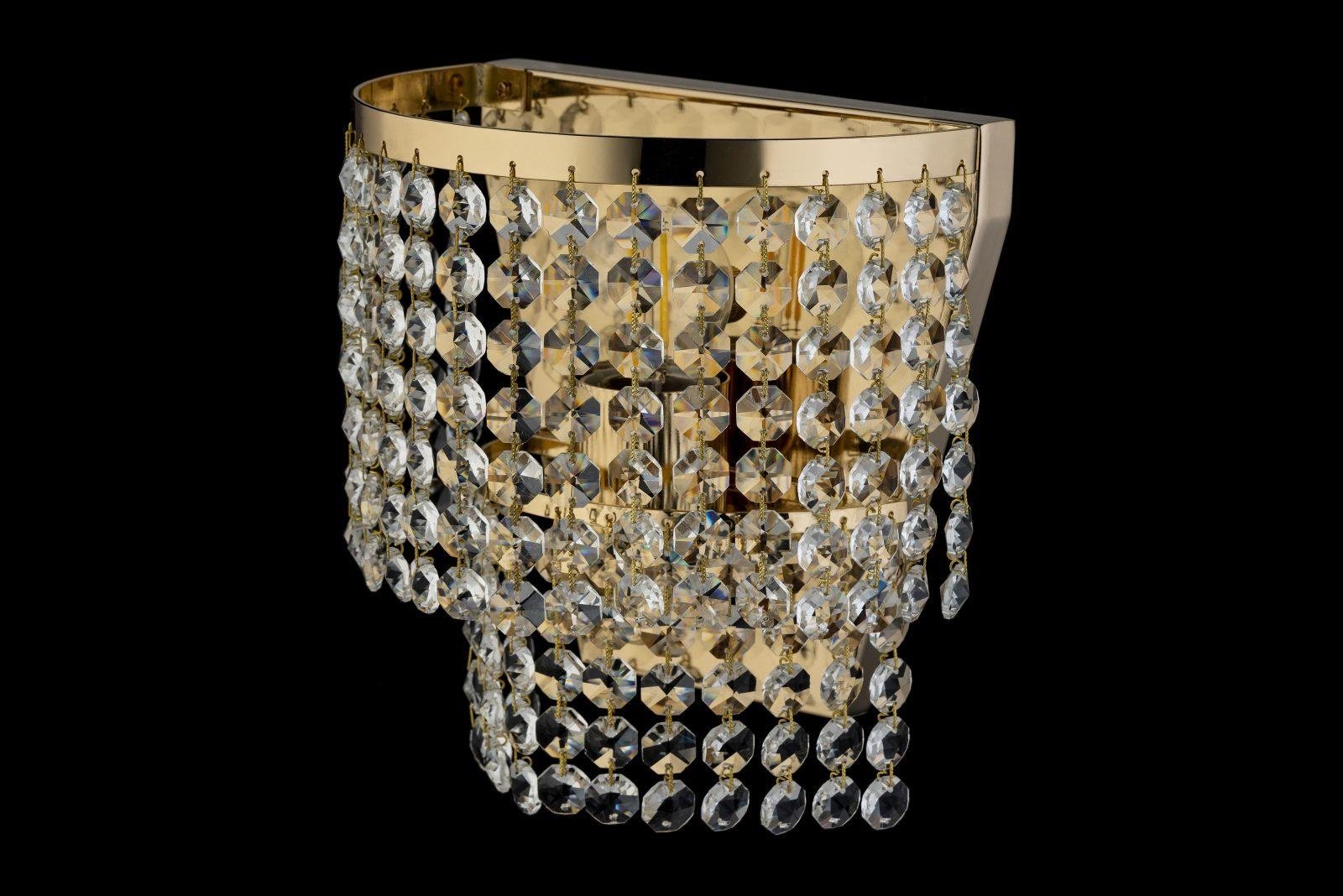 Бра настенный Arti Lampadari E27, золотистый, прозрачный купить,NaN