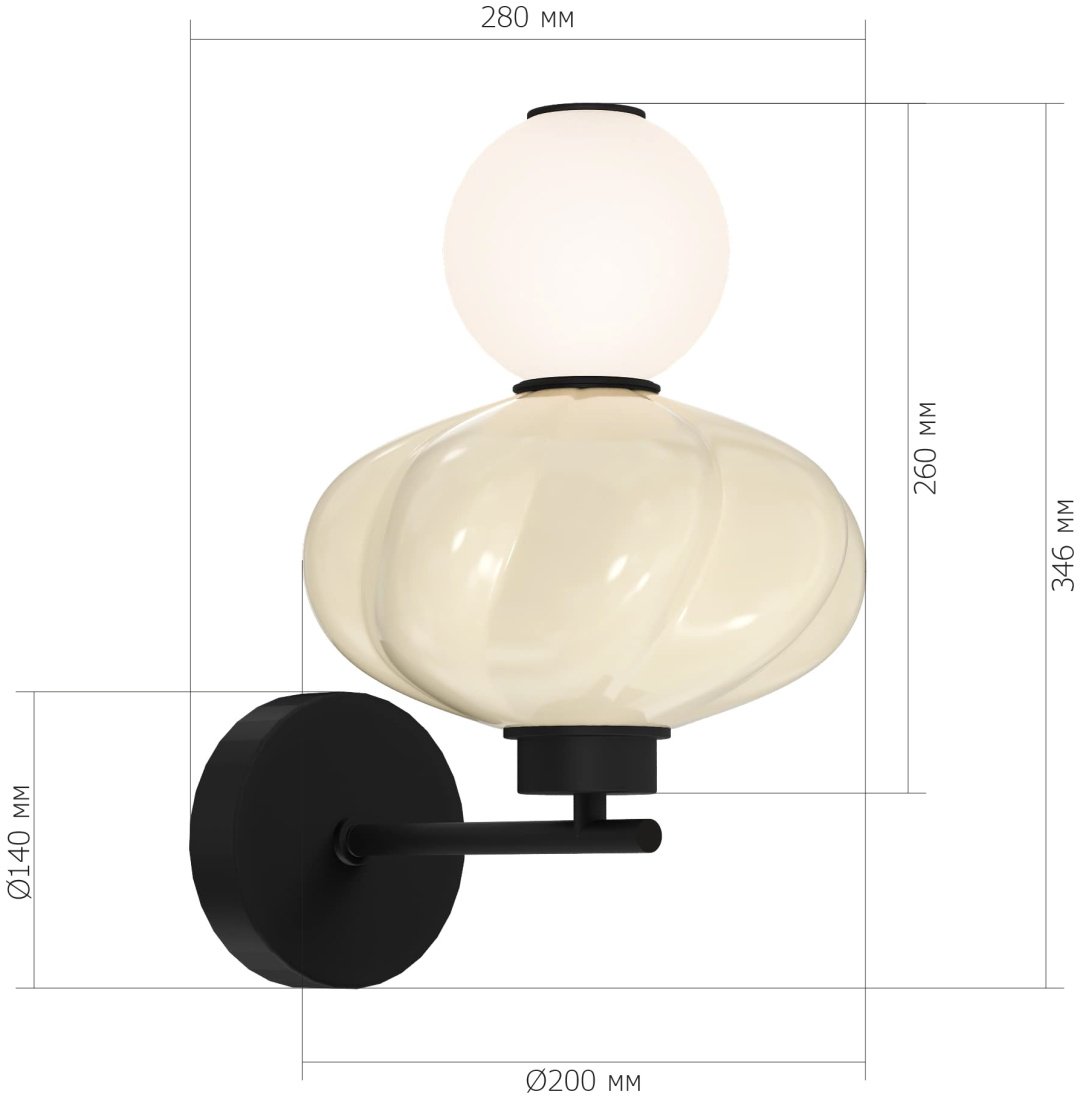 Бра настенный ST Luce LED, черный купить,NaN