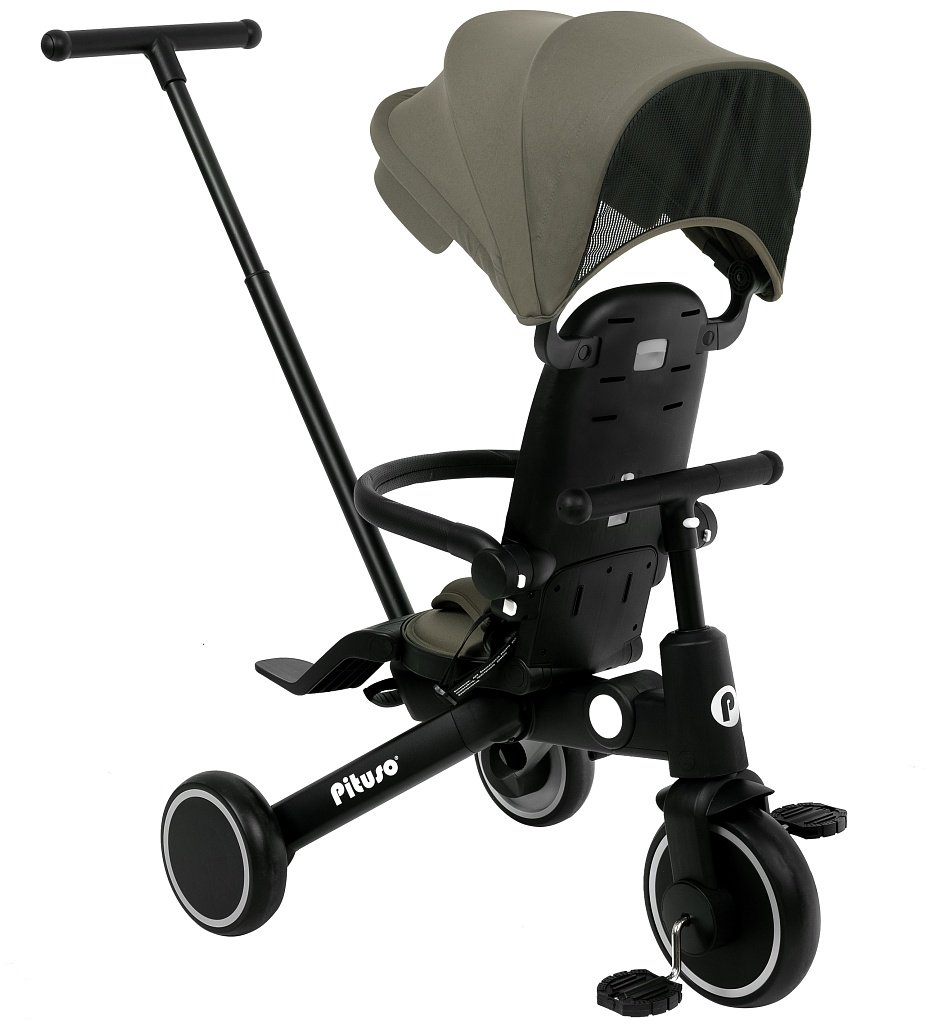 Трёхколёсный велосипед Pituso T8-Khaki серый - ForteMarket Трёхколёсный велосипед Pituso T8-Khaki серый купить,0