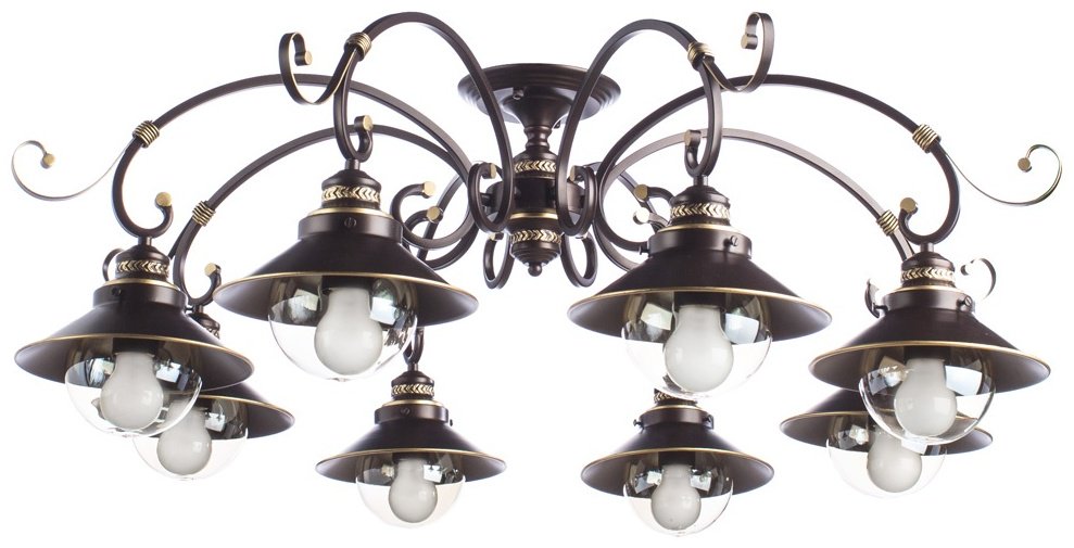 Светильник потолочный Arte Lamp E27 60 Вт коричневый, прозрачный купить,NaN