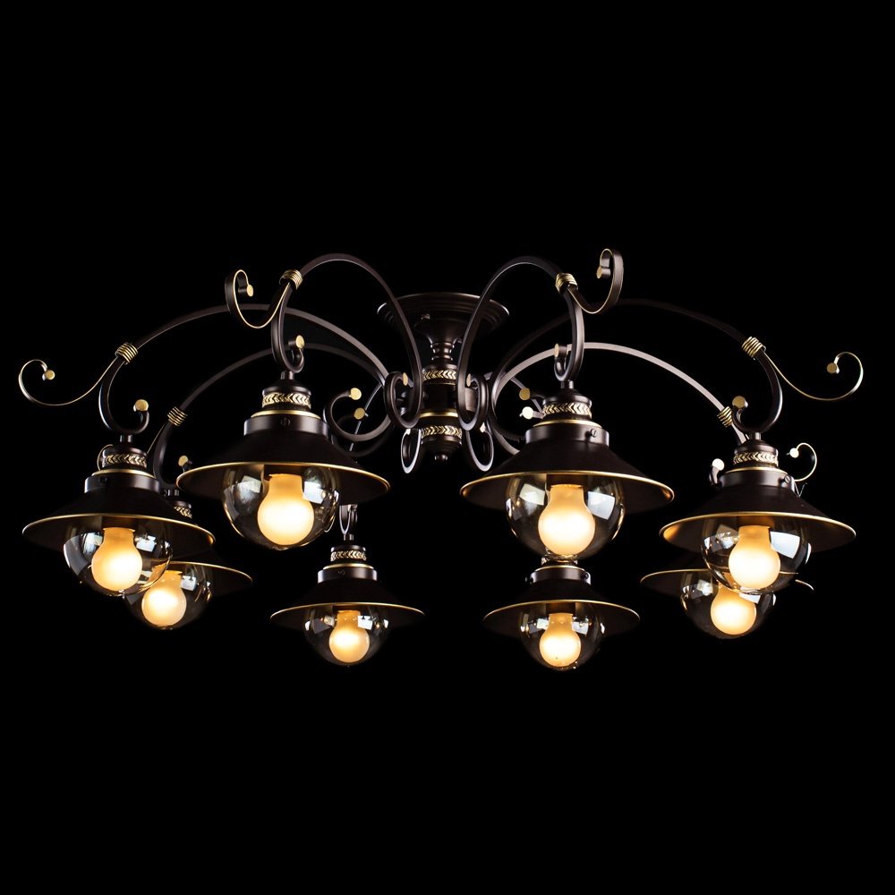 Светильник потолочный Arte Lamp E27 60 Вт коричневый, прозрачный купить,NaN