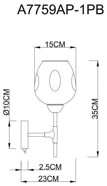 Бра настенный Arte Lamp E27, коричневый купить,NaN