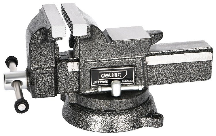 Тиски слесарные DELI DL2906Z, 150 мм