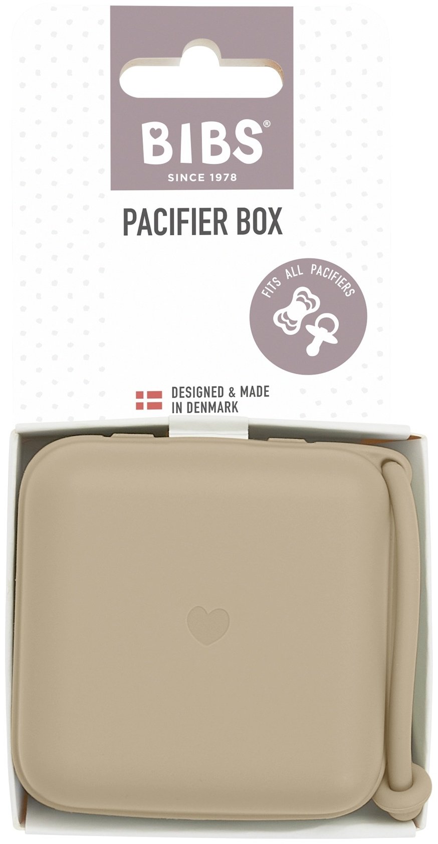 Футляр для пустышек BIBS Pacifier Box Vanilla, 1 шт, бежевый купить,NaN
