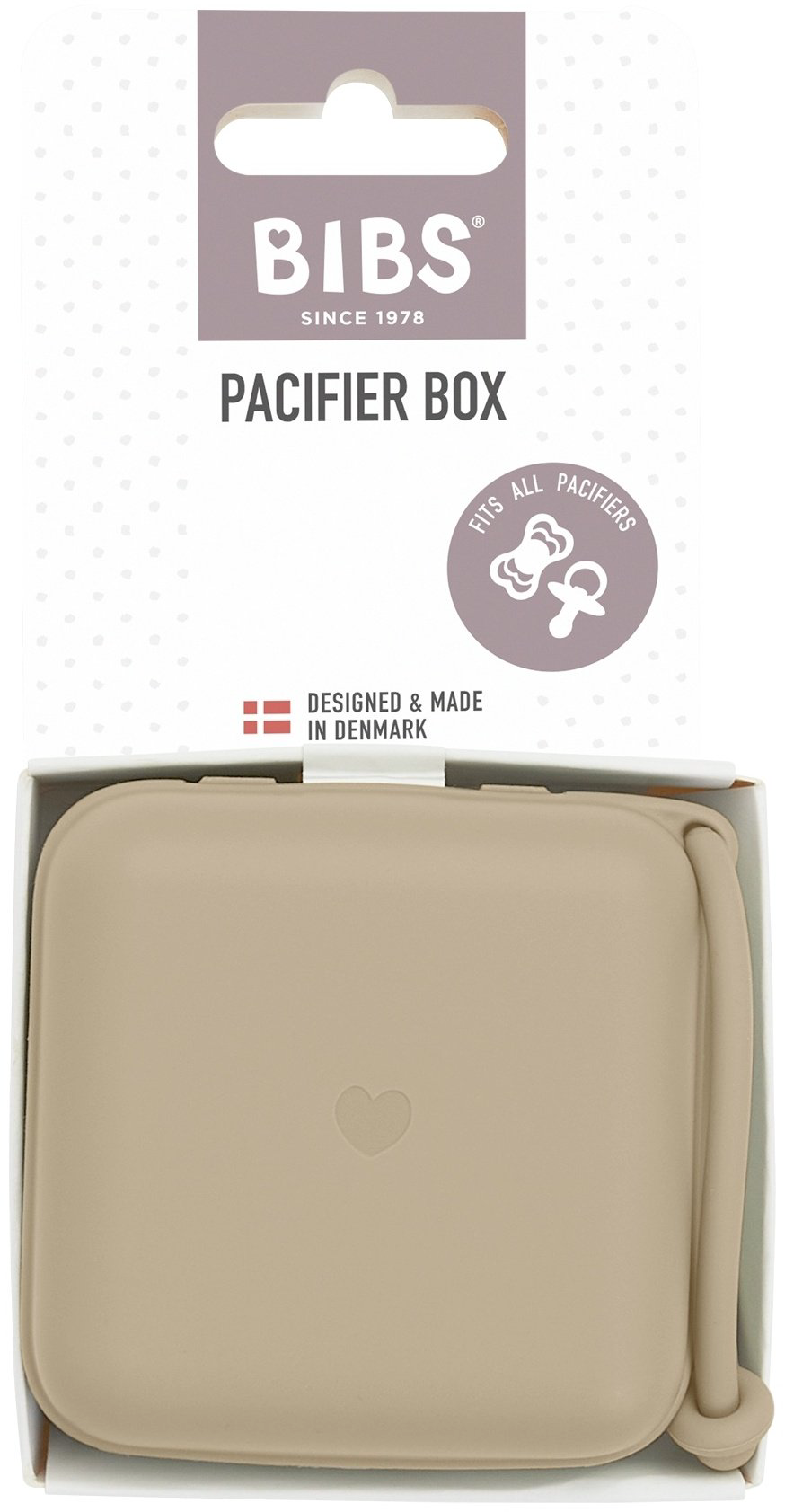 Футляр для пустышек BIBS Pacifier Box Vanilla, 1 шт, бежевый купить,NaN