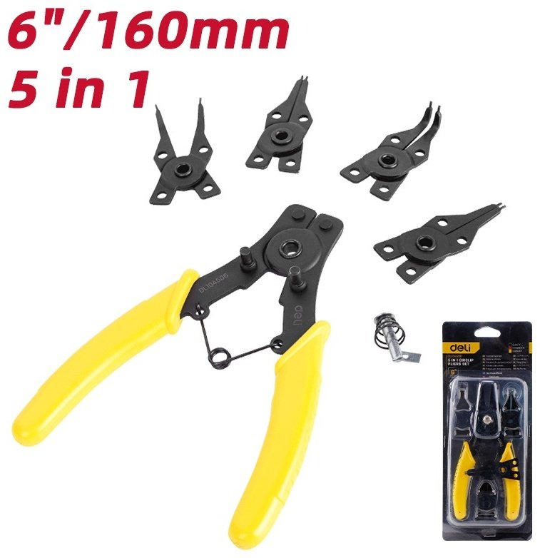 Съемник стопорных колец DELI EDL104506 комбинированный 4 шт