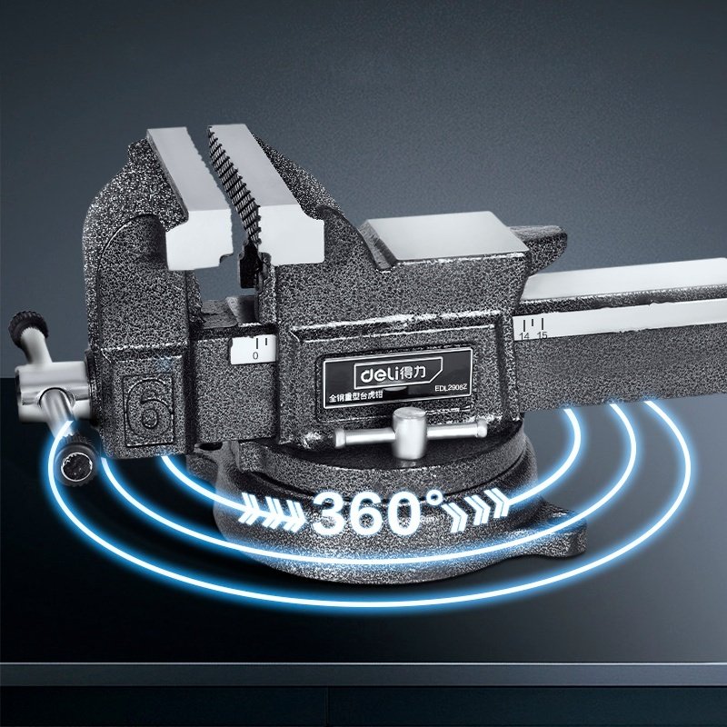 Тиски слесарные DELI DL2906Z, 150 мм