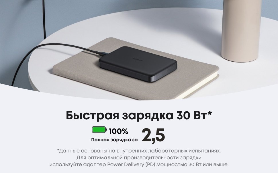 Внешний аккумулятор Anker MagGo A1664H11 10000 мАч 30 Вт черный