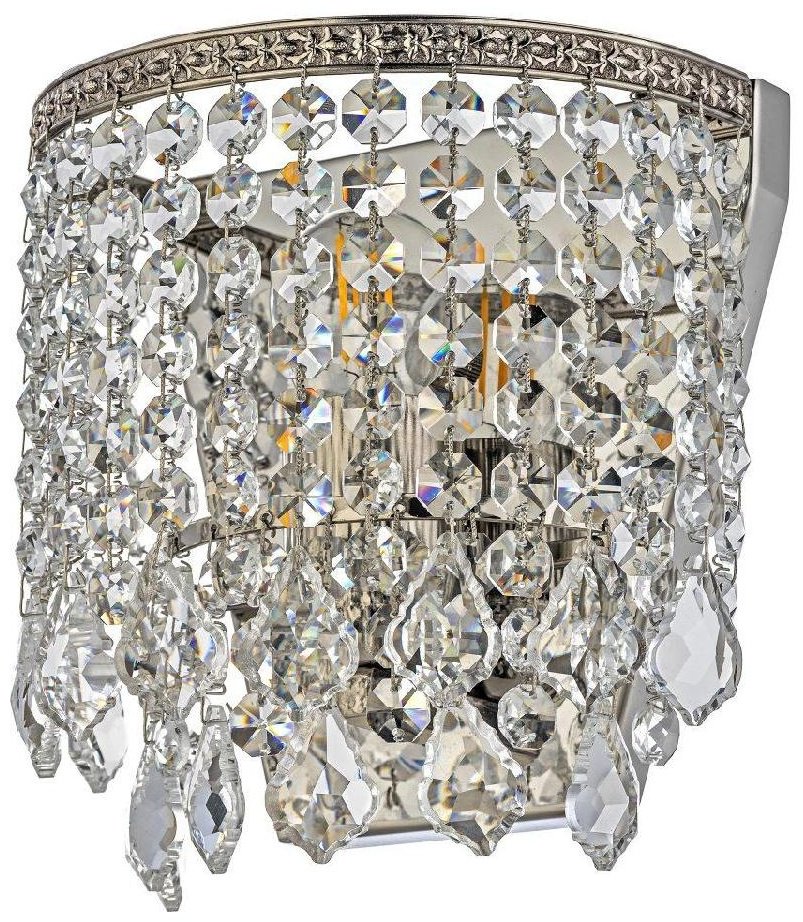 Бра настенный Arti Lampadari E27, серебристый, прозрачный купить,NaN